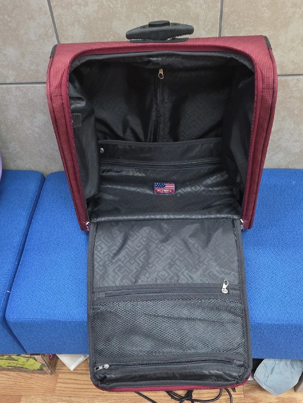 New Olympia Maroon Travel Carry-On Tote Bag